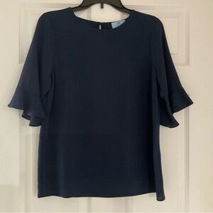Elegant Navy Blue Women's Top